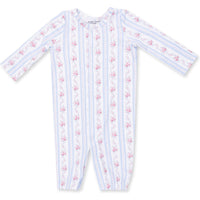 Angel Dear Anna Floral Stripe Convertible Gown & Knot Headband