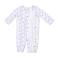 Angel Dear Anna Floral Stripe Convertible Gown & Knot Headband