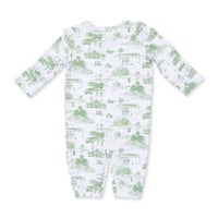 Angel Dear Golf Toile Green Convertible Gown & Beanie Hat