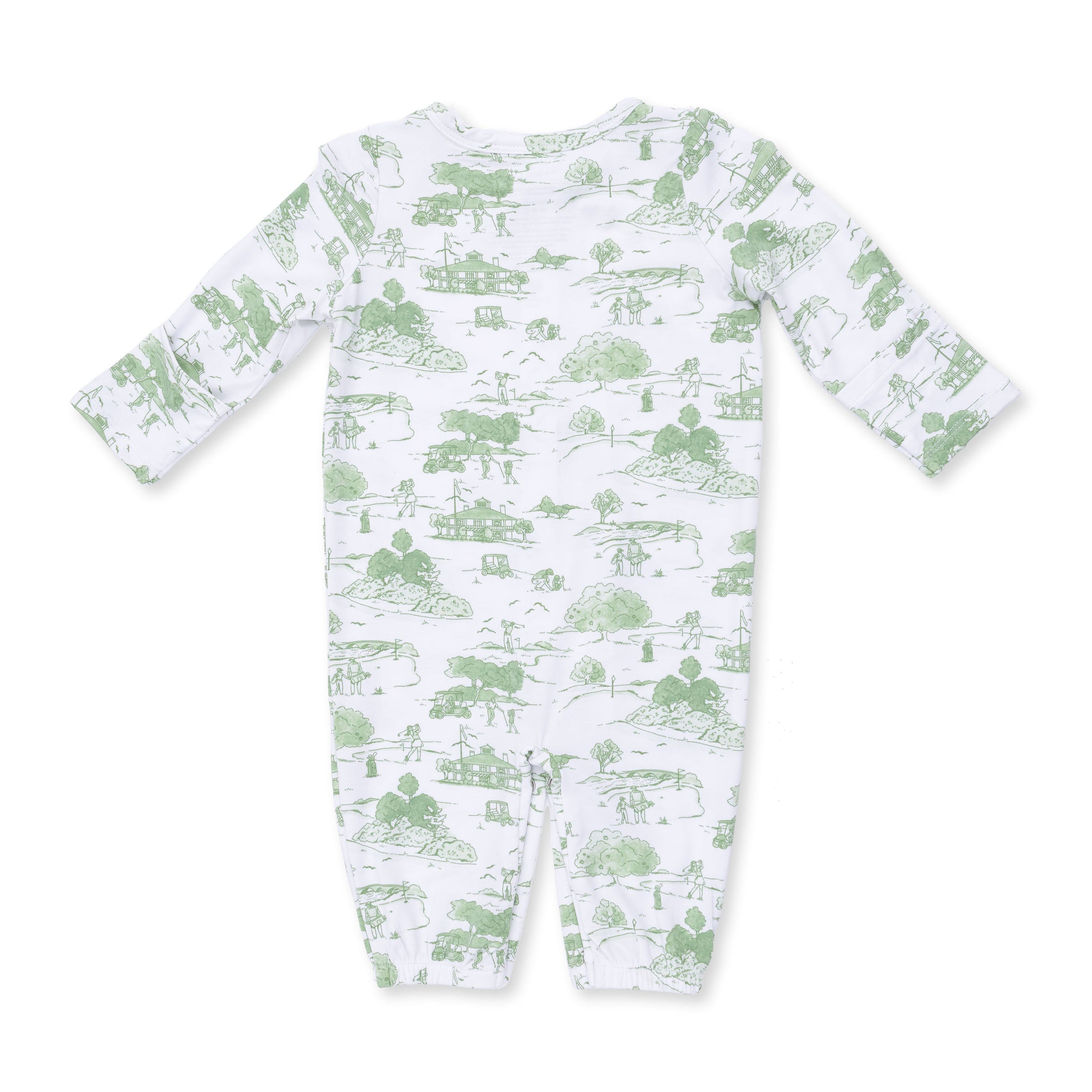 Angel Dear Golf Toile Green Convertible Gown & Beanie Hat