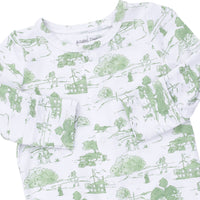 Angel Dear Golf Toile Green Convertible Gown & Beanie Hat