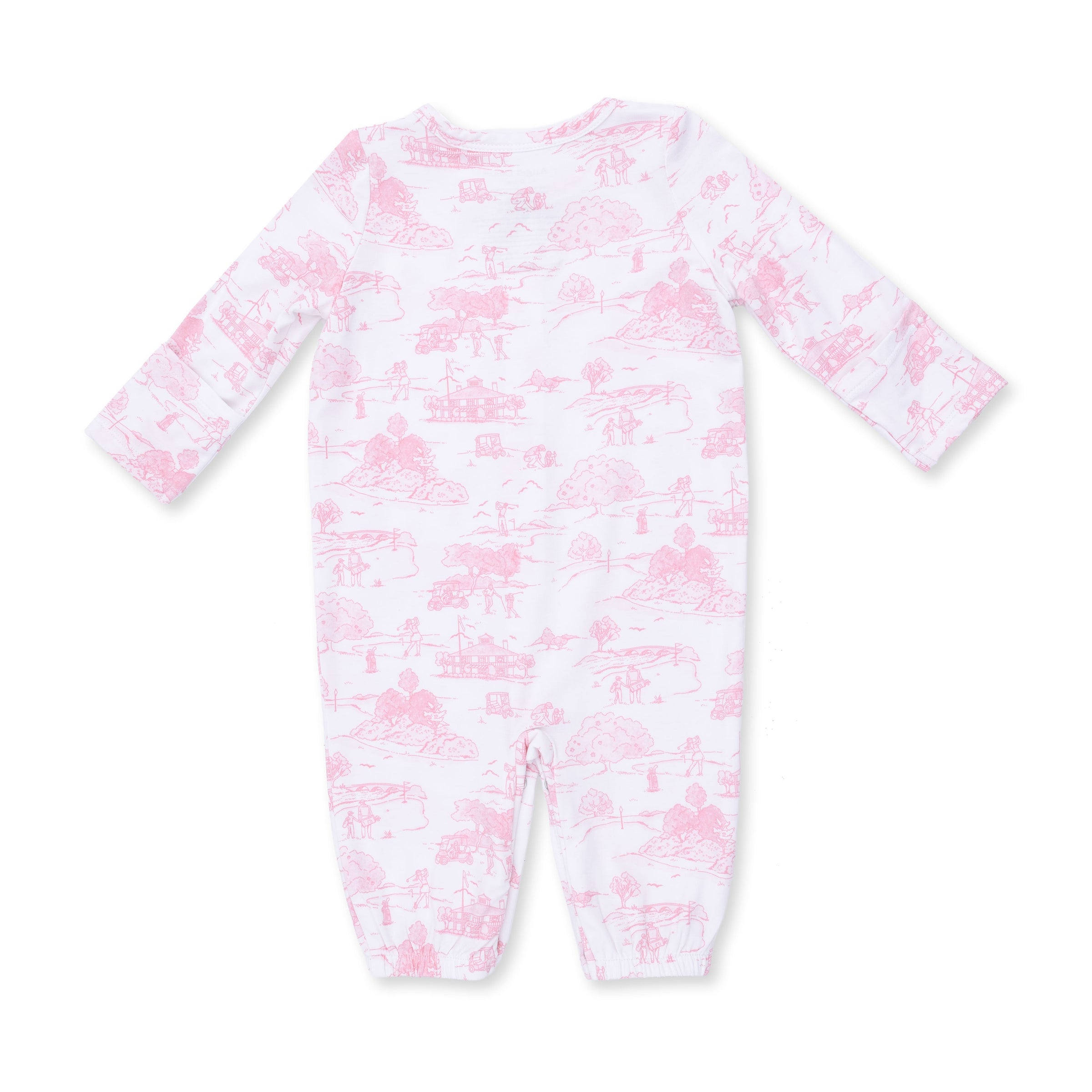 Angel Dear Golf Toile Pink Convertible Gown & Knot Headband