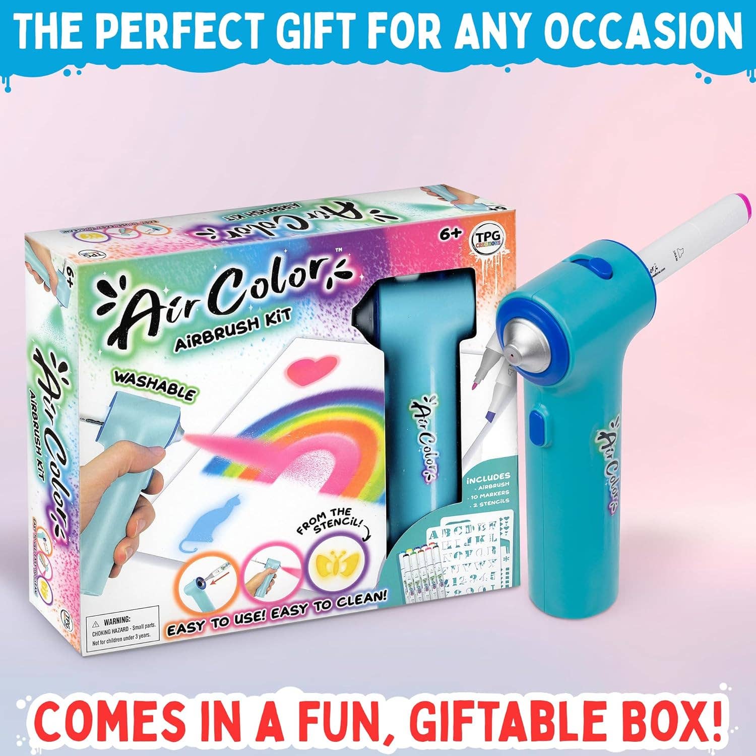 TPG Creations / The Pencil Grip - Aircolor Airbrush Kit (includes Markers & Stencils) TPG-490