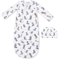 Angel Dear Buckaroo Boots Bundle Gown & Beanie Hat