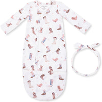 Angel Dear Buckarette Boots Bundle Gown & Knot Headband