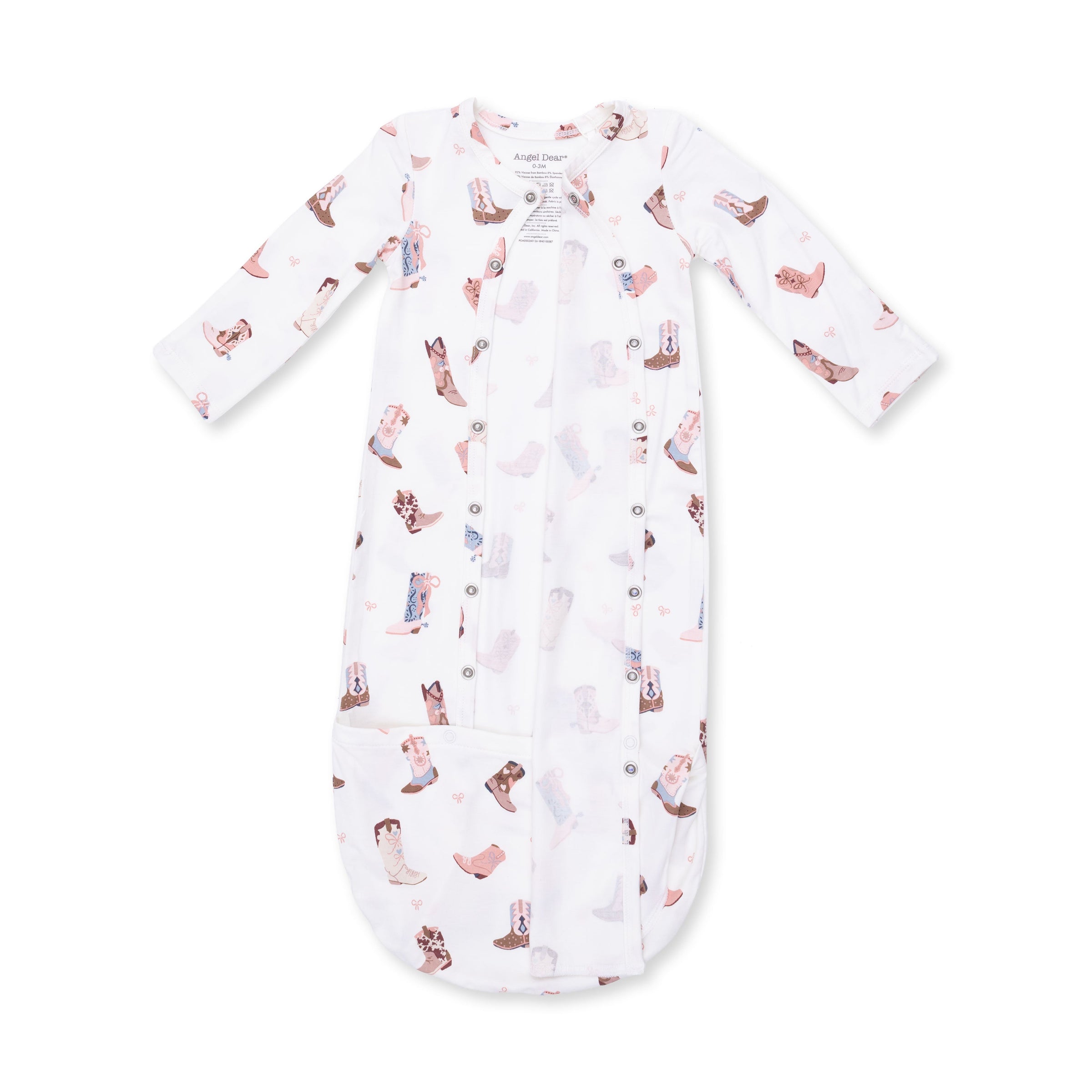 Angel Dear Buckarette Boots Bundle Gown & Knot Headband