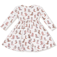 Angel Dear Future Cowgirl Twirly Long Sleeve Dress
