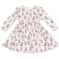Angel Dear Future Cowgirl Twirly Long Sleeve Dress