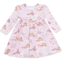 Angel Dear Princess Unicorns & Castle Twirly Long Sleeve Dress with Bike Short