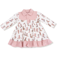 Angel Dear Future Cowgirl Long Sleeve Cowgirl Bodysuit Dress