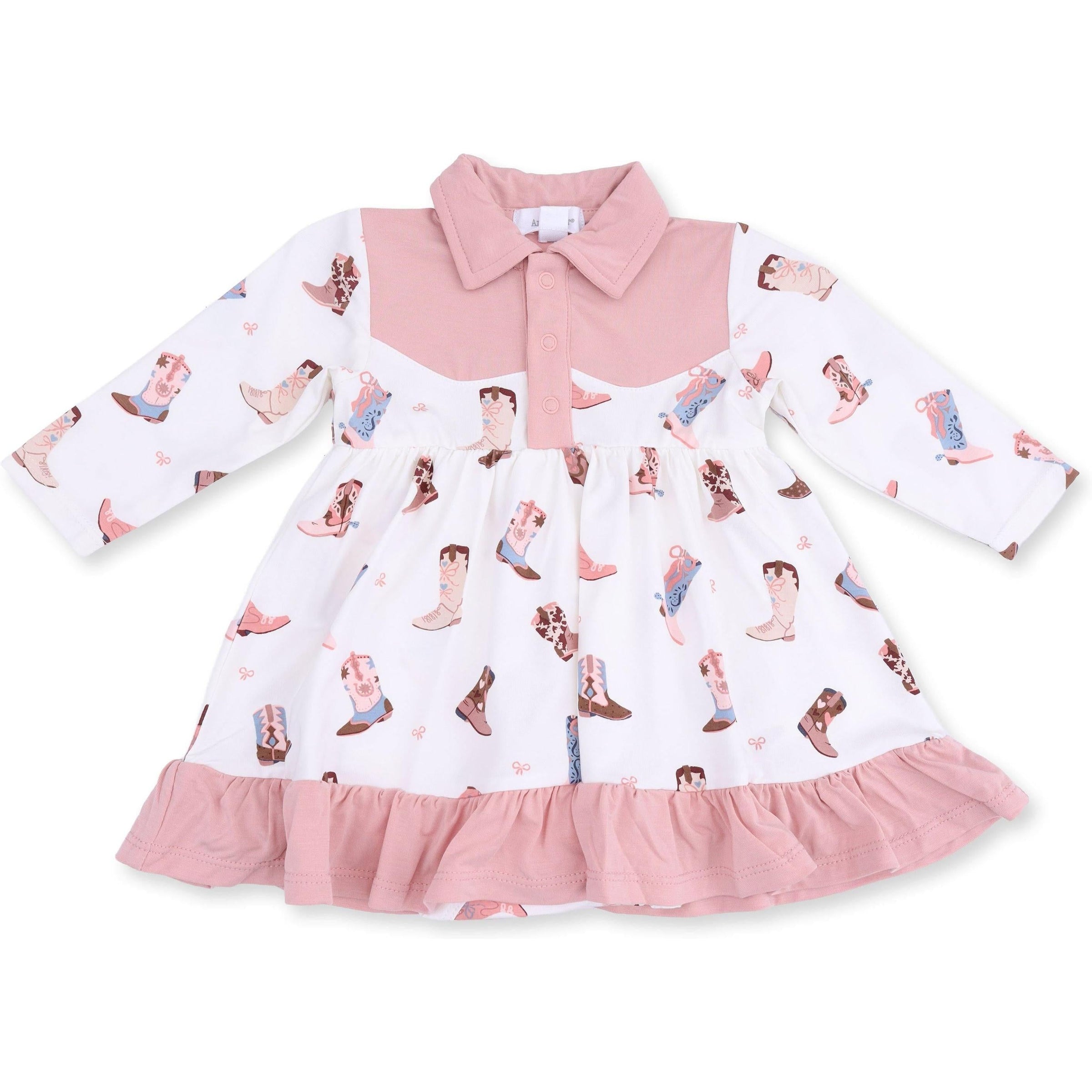 Angel Dear Buckarette Boots Long Sleeve Cowboy Bodysuit Dress