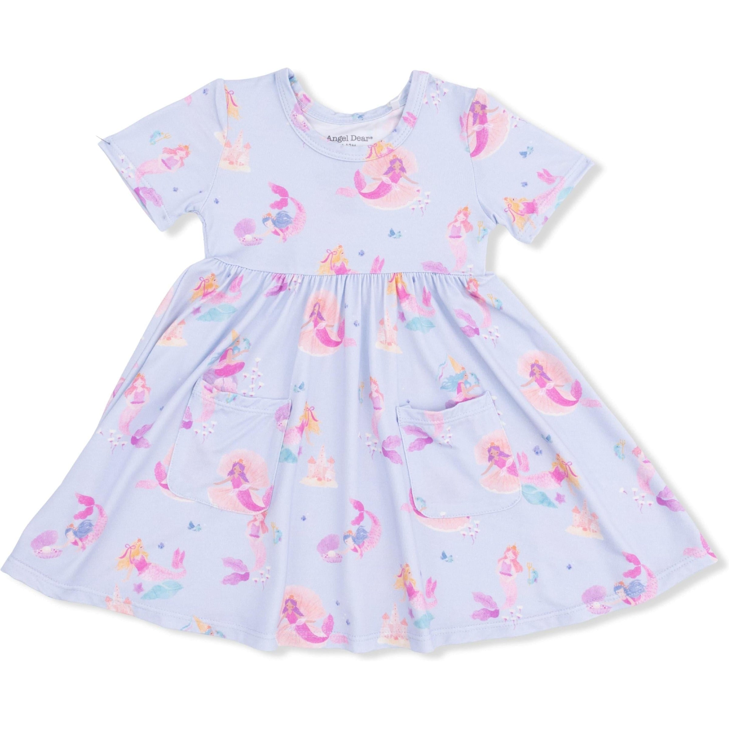 Angel Dear Mermaid Princesses Twirly Short Sleeve Dress