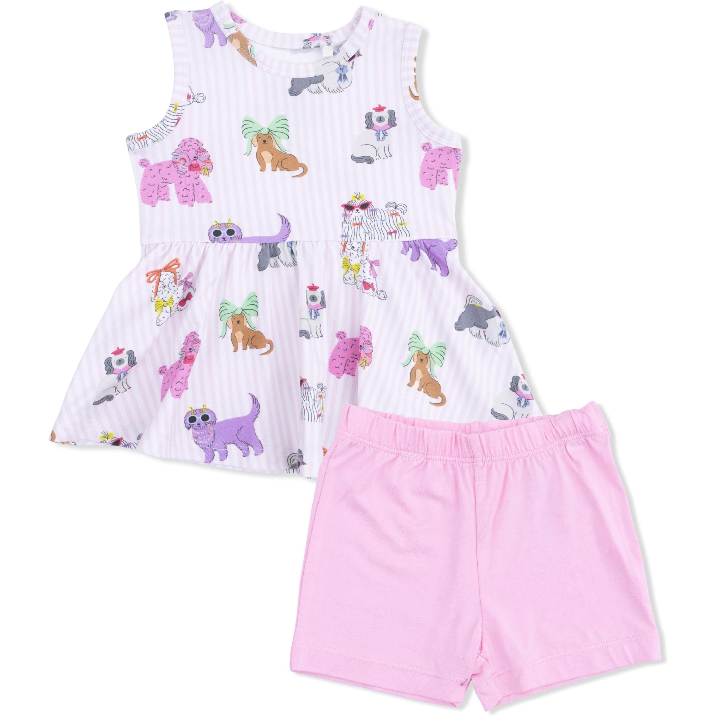 Angel Dear Fancy Dogs Peplum Tank Top and Bike Short
