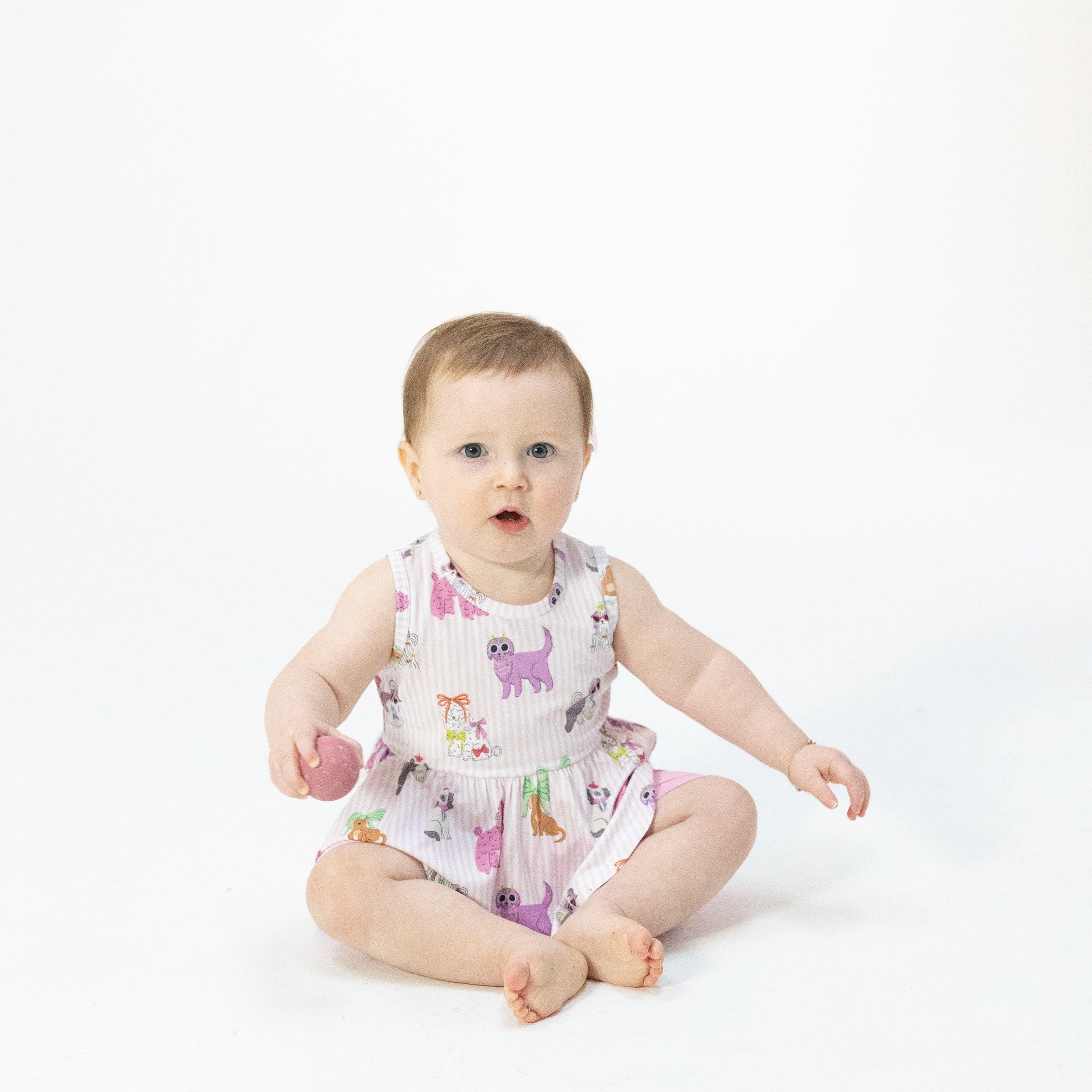 Angel Dear Fancy Dogs Peplum Tank Top and Bike Short