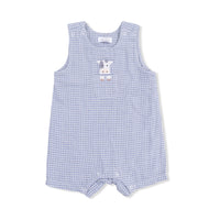 Angel Dear Cute Farm Animals Applique Jon Jon with Short Sleeve Bodysuit