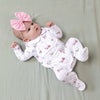 Angel Dear Baby Golf Carts Pink Smocked Peter Pan Snap Footie