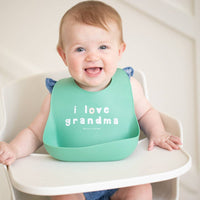 Bella Tunno Love Grandma Wonder Bib: Green