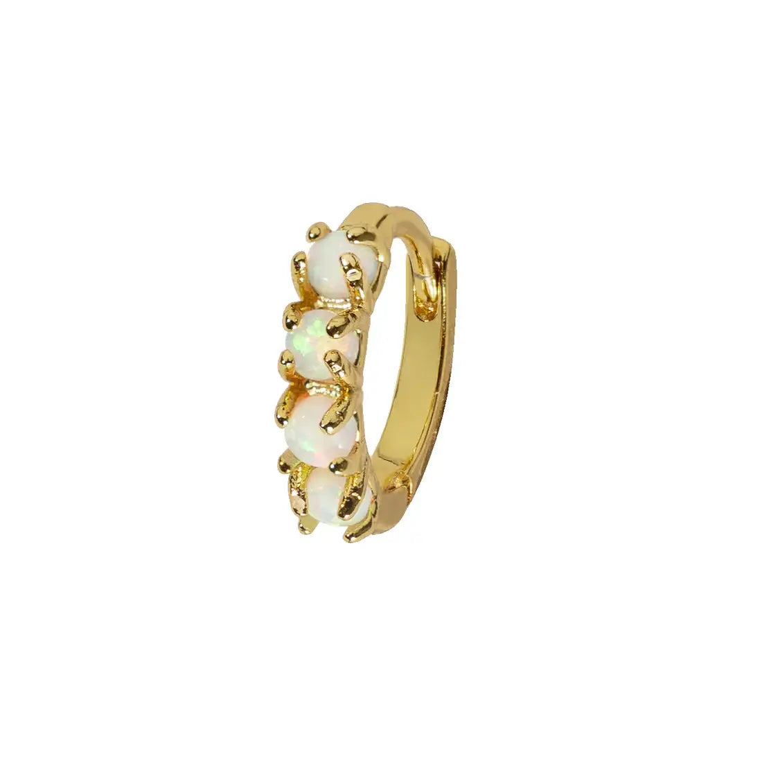 Brenda Grands Jewelry - 18K Gold Opal Huggies
