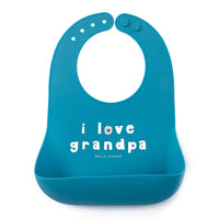 Bella Tunno Love Grandpa Wonder Bib: Blue