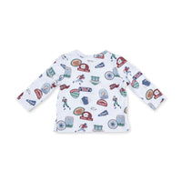 Angel Dear Football Patches Long Sleeve Henley & Jogger