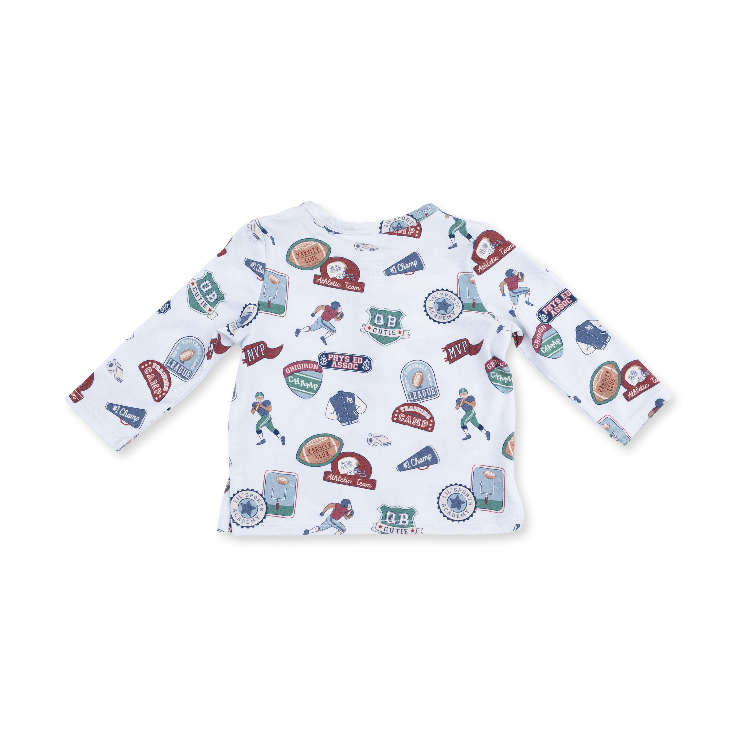 Angel Dear Football Patches Long Sleeve Henley & Jogger