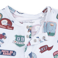 Angel Dear Football Patches Long Sleeve Henley & Jogger