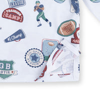 Angel Dear Football Patches Long Sleeve Henley & Jogger
