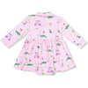 Angel Dear Dog Gone Golf Pink Long Sleeve Polo Bodysuit Dress