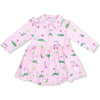 Angel Dear Dog Gone Golf Pink Long Sleeve Polo Bodysuit Dress