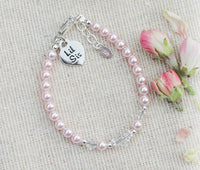 Cherished Moments - Sterling Silver Little Sister Bracelet with Heart Baby Gift