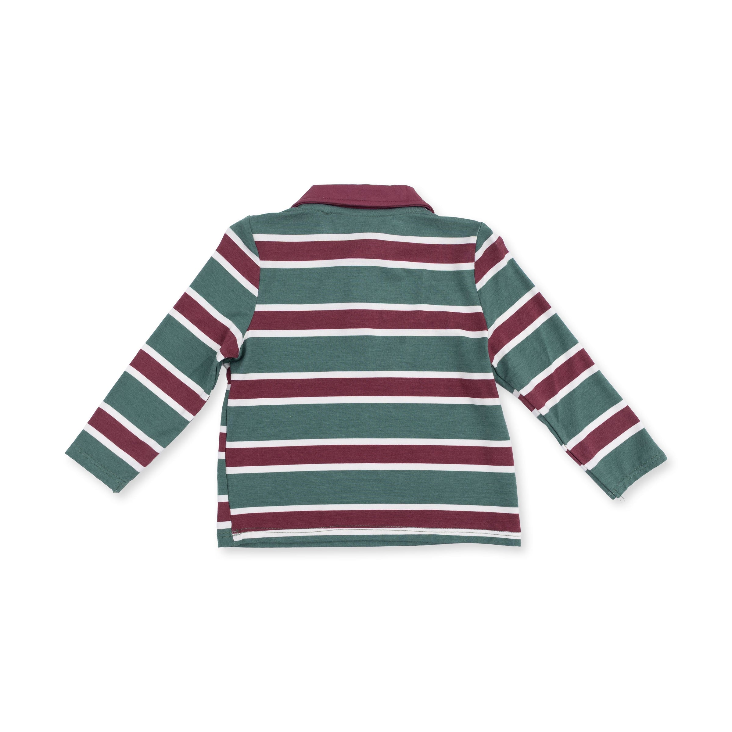 Angel Dear Rugby Stripe Green Long Sleeve Polo & Jogger