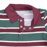 Angel Dear Rugby Stripe Green Long Sleeve Polo & Jogger