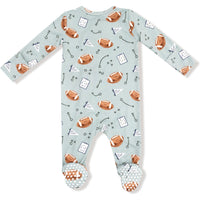 Angel Dear Touchdown Time Grey Mist 2 Way Zipper Footie