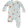 Angel Dear Touchdown Time Grey Mist 2 Way Zipper Footie
