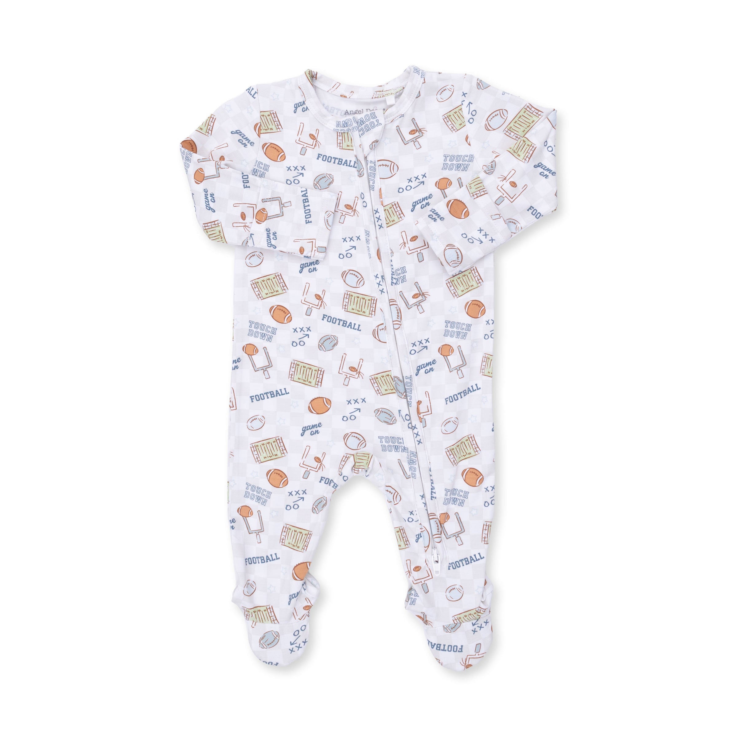 Angel Dear Football Check 2 Way Zipper Footie