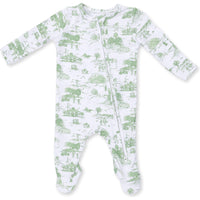 Angel Dear Golf Toile Green 2 Way Zipper Footie
