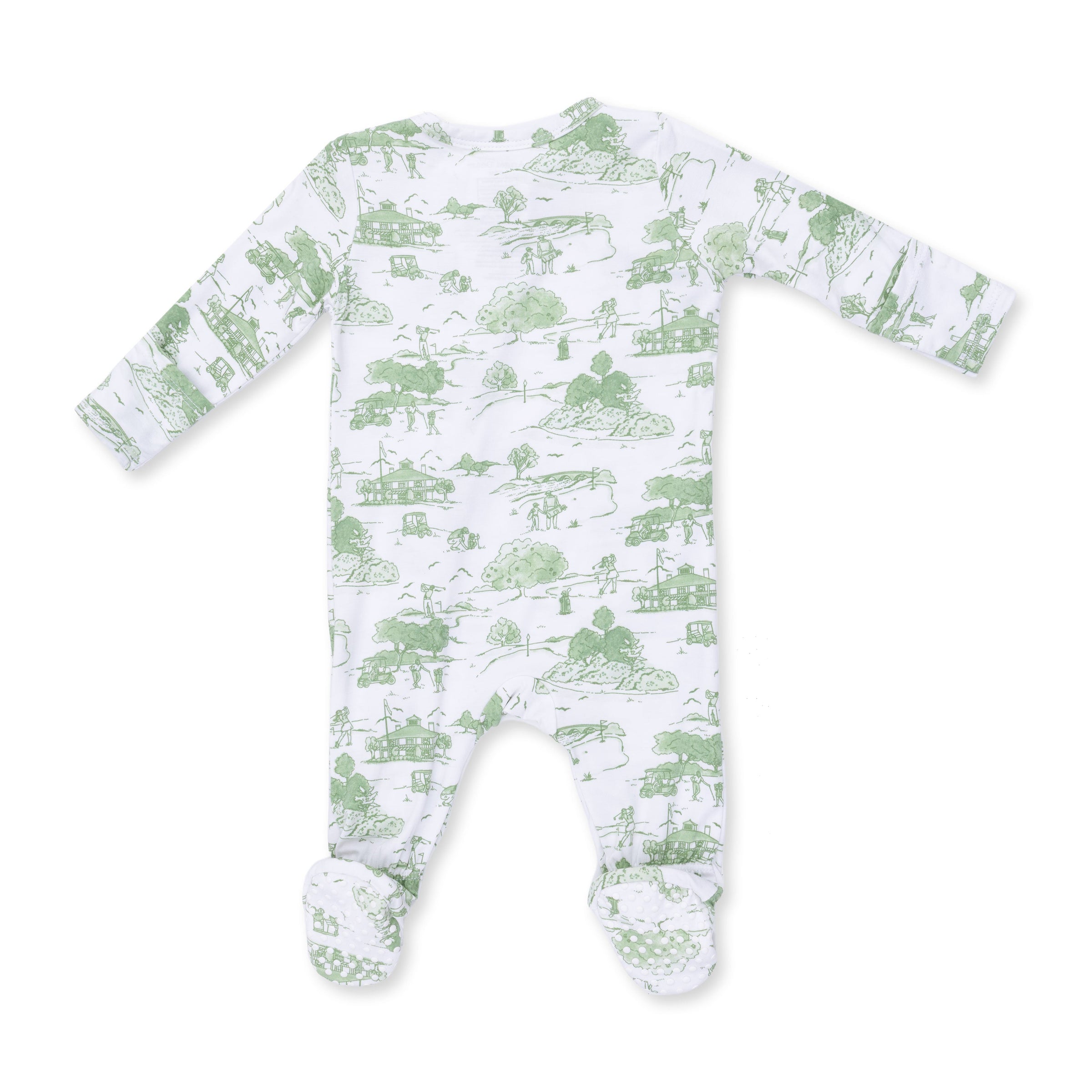 Angel Dear Golf Toile Green 2 Way Zipper Footie
