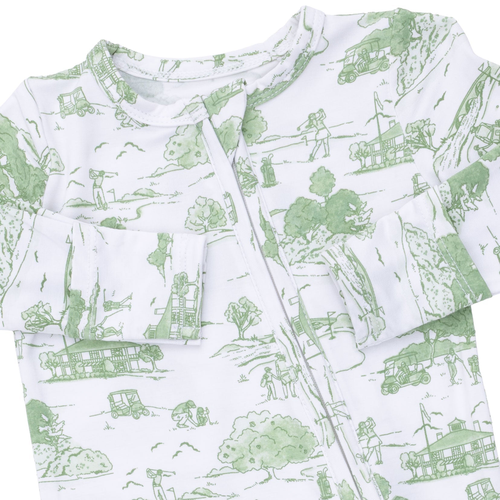 Angel Dear Golf Toile Green 2 Way Zipper Footie