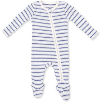 Angel Dear Vintage Stripe Blue 2 Way Zipper Footie