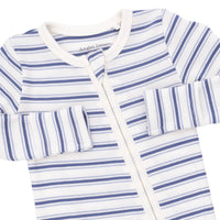 Angel Dear Vintage Stripe Blue 2 Way Zipper Footie