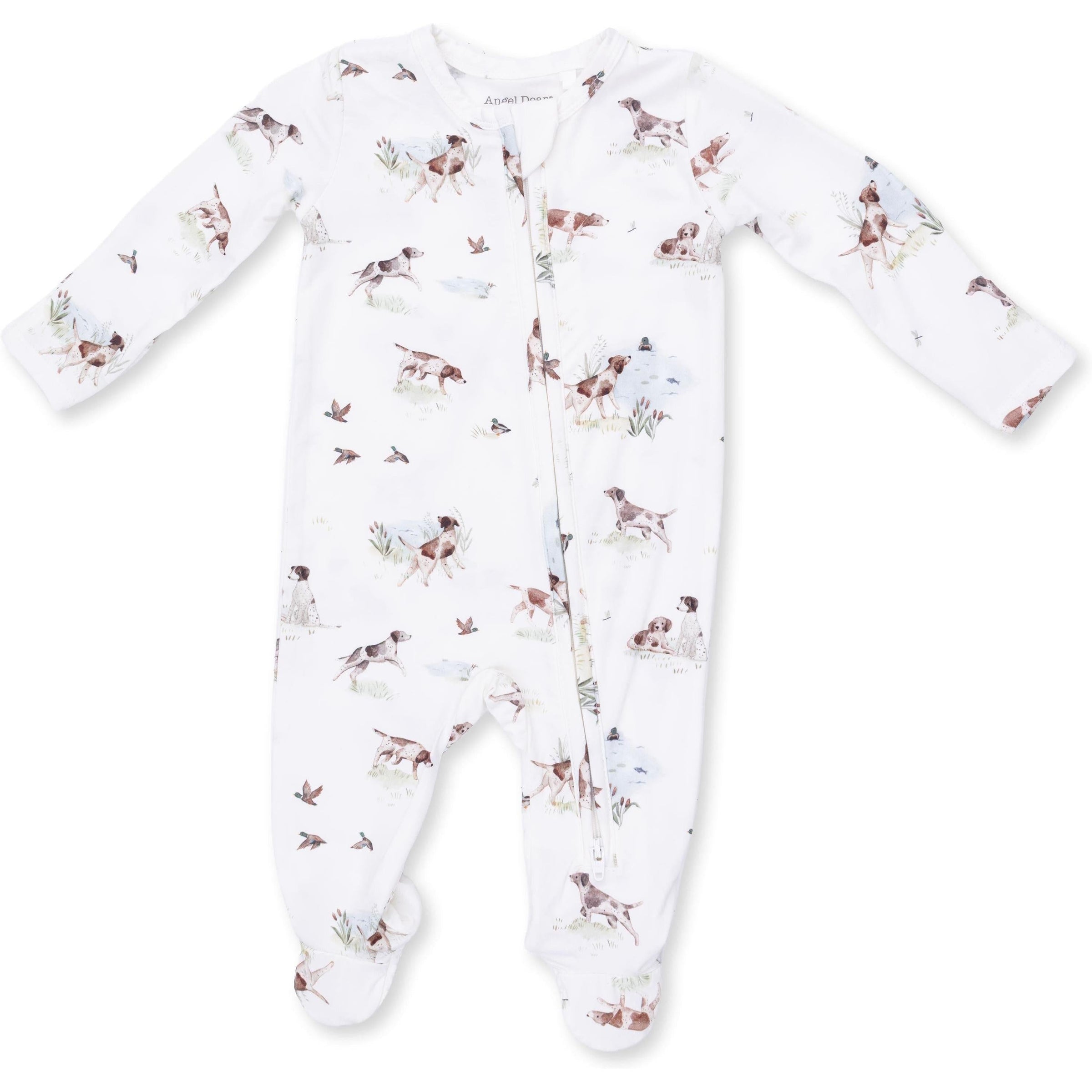 Angel Dear Pointer Pups & Duck Buddies 2 Way Zipper Footie