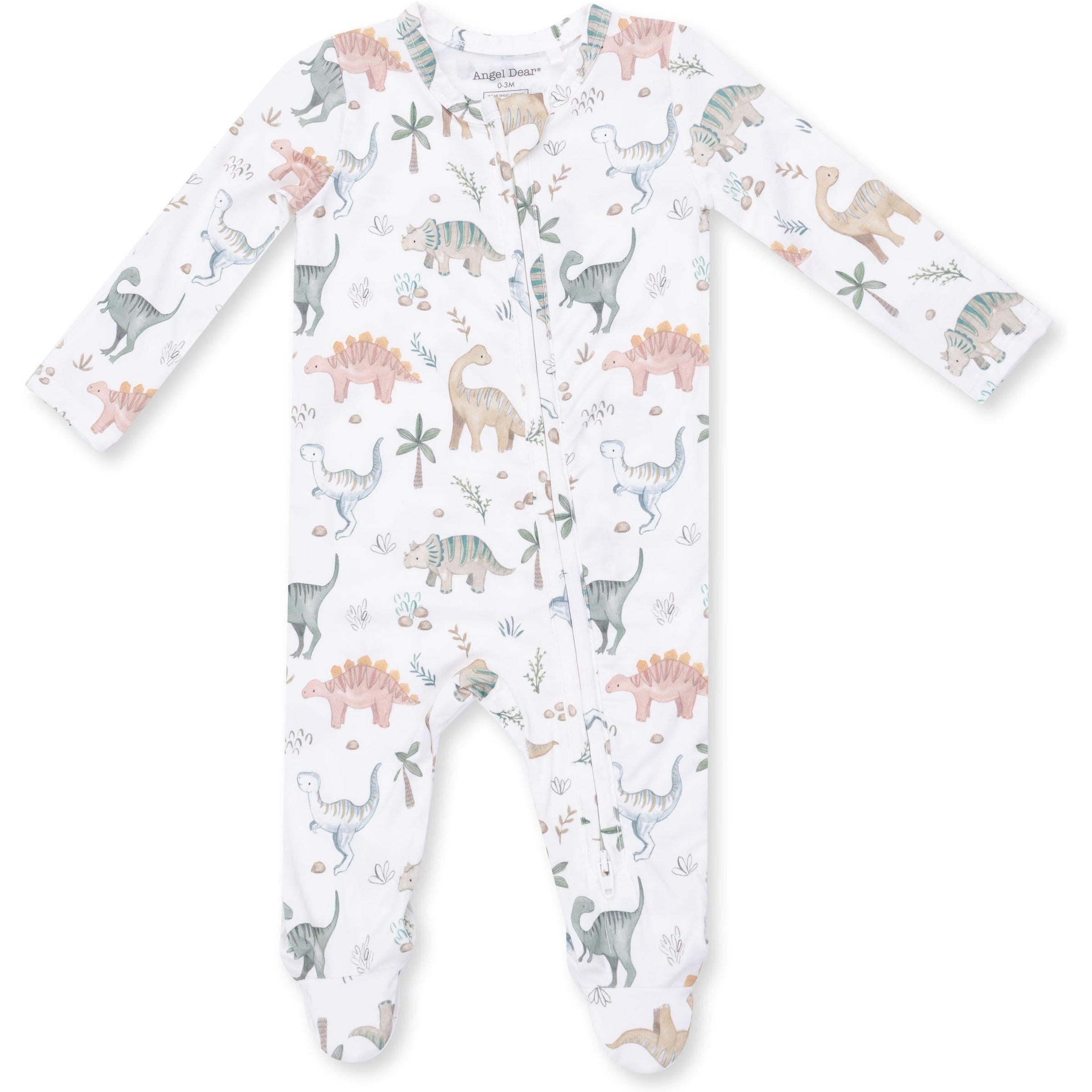 Angel Dear Sweet Baby Dinos 2 Way Zipper Footie
