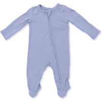 Angel Dear Solid Blue Fog 2 Way Zipper Footie