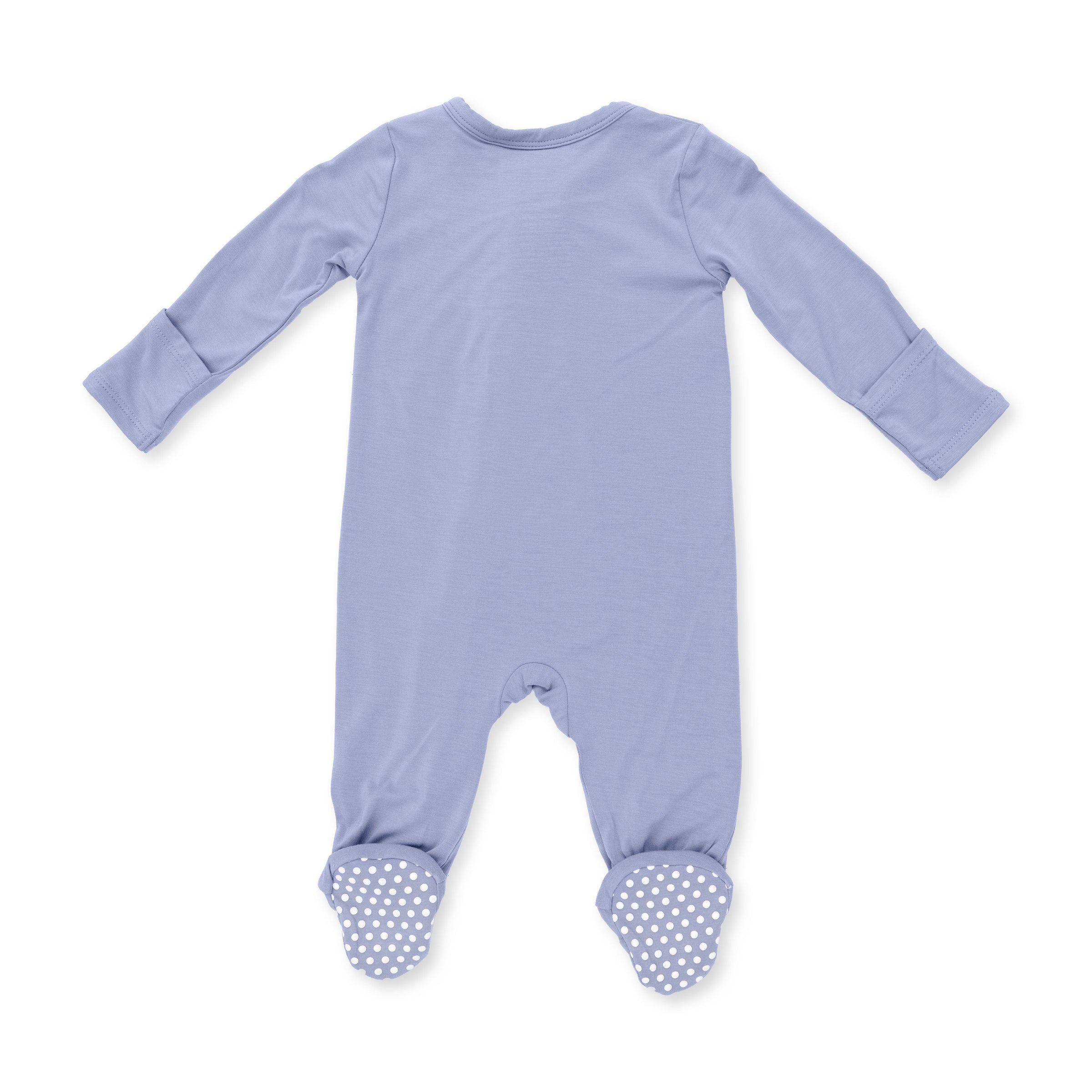 Angel Dear Solid Blue Fog 2 Way Zipper Footie