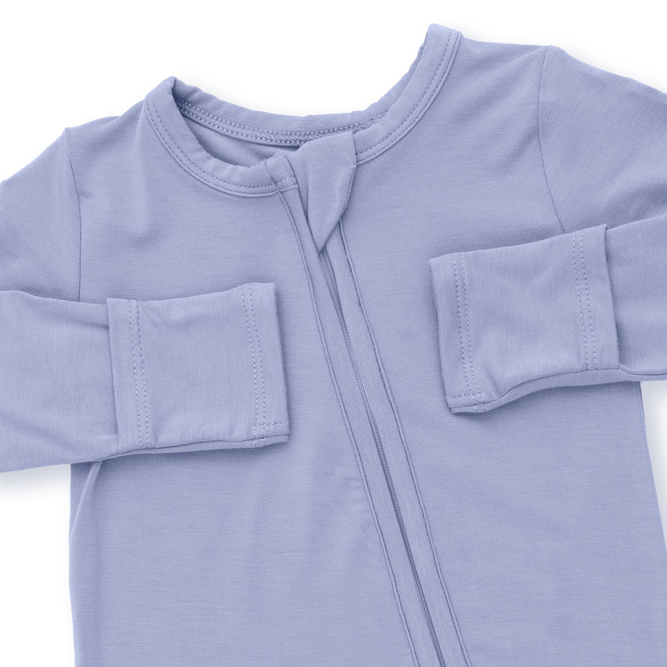 Angel Dear Solid Blue Fog 2 Way Zipper Footie