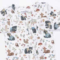 Angel Dear Southern Woodland Animals Green 2 Way Zipper Footie