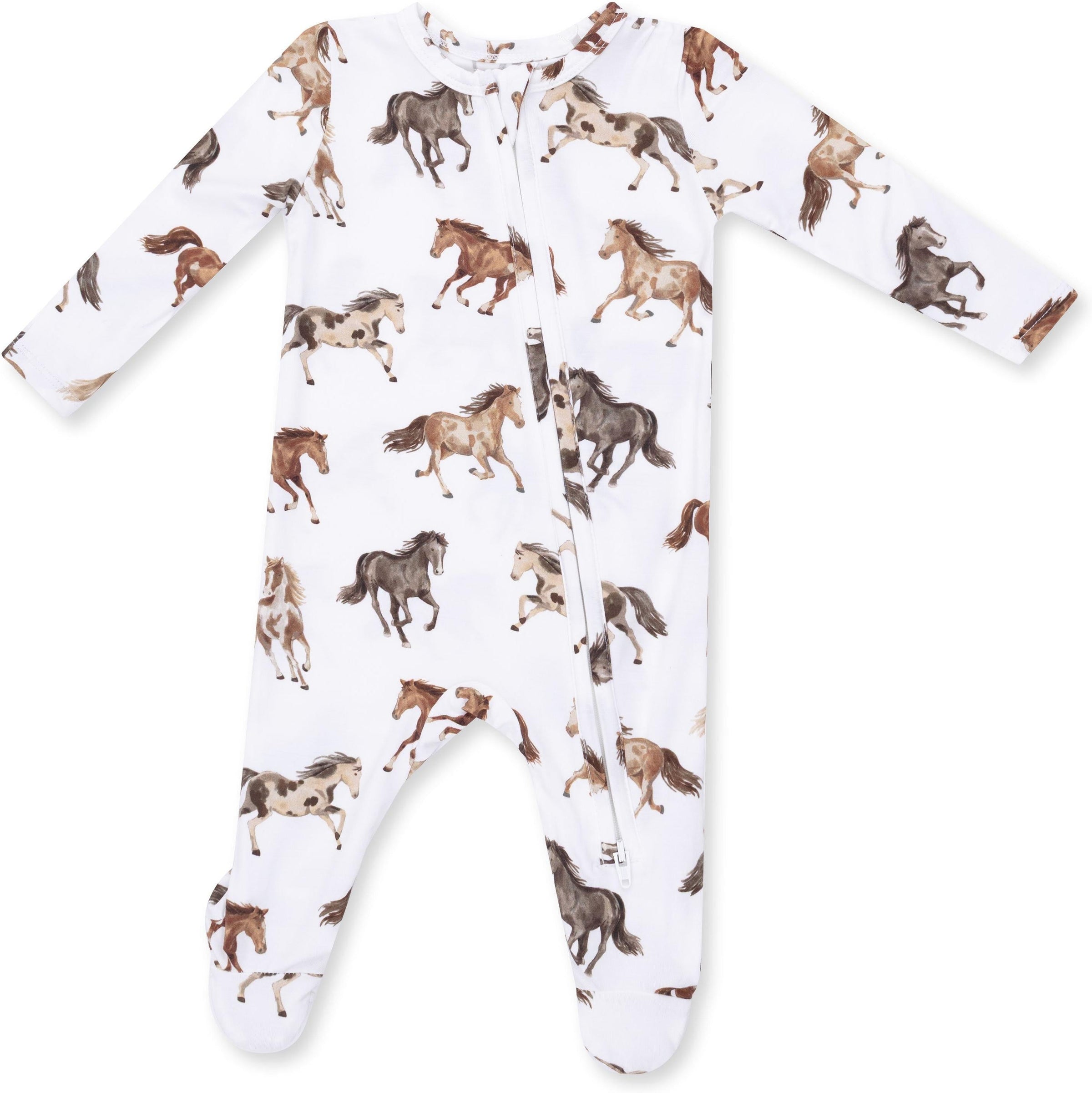 Angel Dear Wild Horses 2 Way Zipper Footie