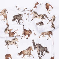 Angel Dear Wild Horses 2 Way Zipper Footie