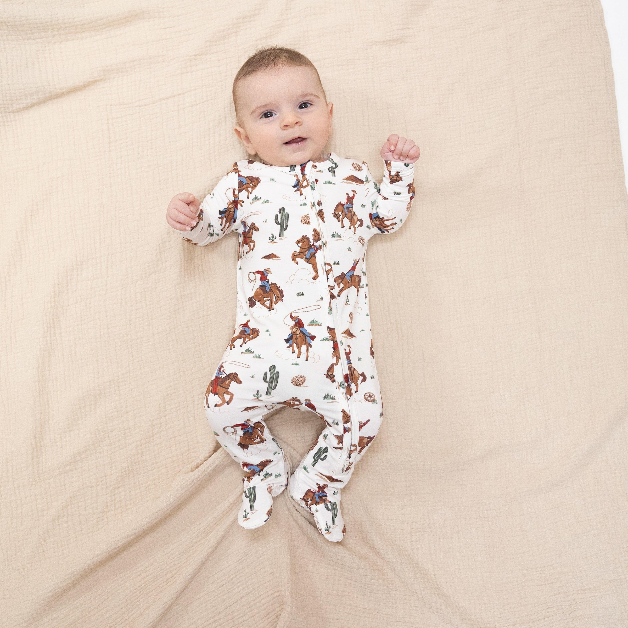 Angel Dear Buckaroo Western 2-Way Zipper Footie