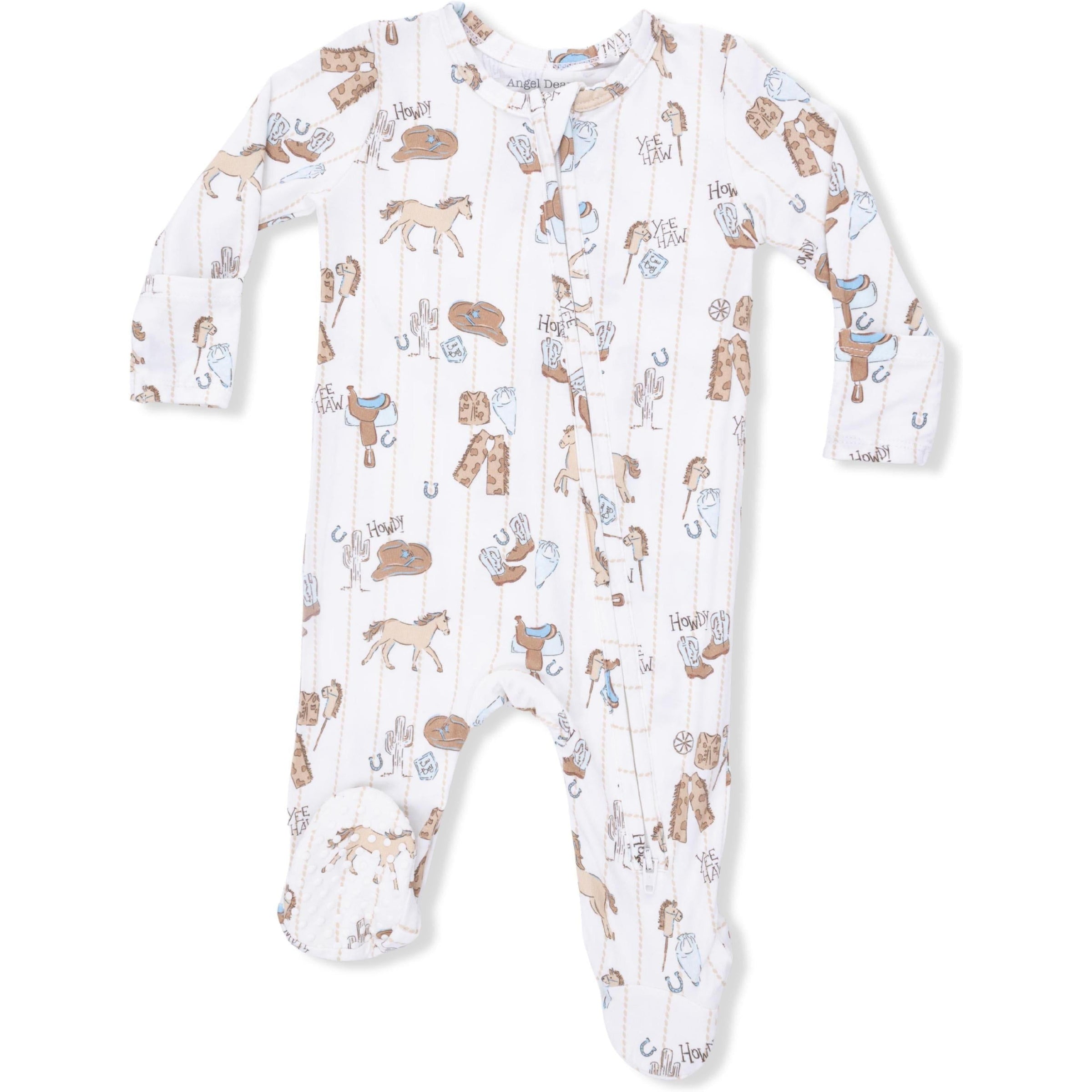 Angel Dear Cowboy Nursery 2-Way Zipper Footie